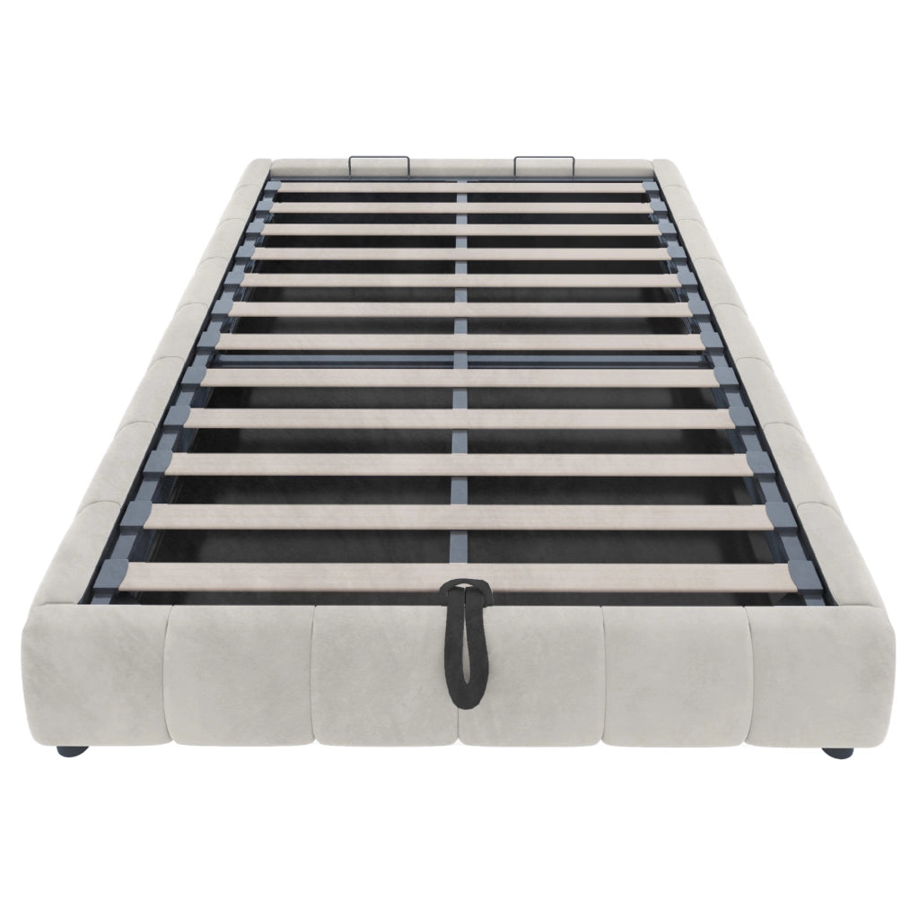 Letto 140x200 cm con contenitore e LED; senza testiera