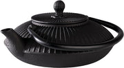 Pentola per il tè in acciaio inox - ideale per 2-3 tazze - dimensioni: 18 x 195 cm - altezza: 15 cm - 0,8 l - nero