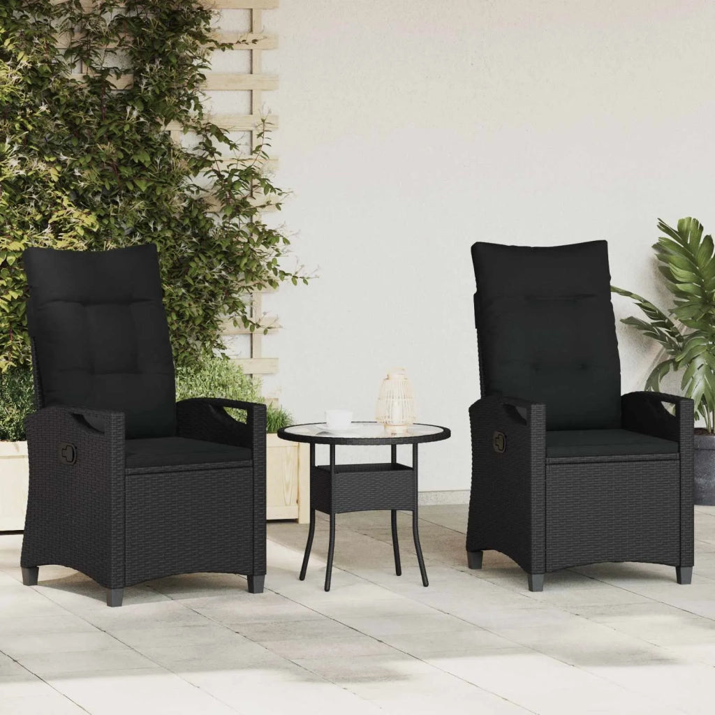 Sedia da Giardino 2 pz | Sedie da Esterno Nero 56 x 64 x 94 cm