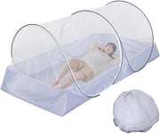 Letto pieghevole singolo con tenda da campeggio 200 x 100 x 73 cm - rete antizanzare pieghevole per viaggiare senza attacco, adatto per uso domestico e campeggio