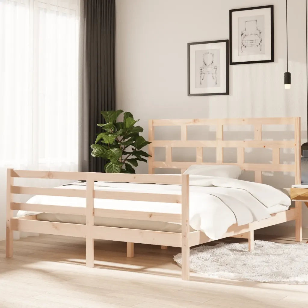 Giroletto-Struttura Letto in Legno Massello di Pino 160x200 cm 793117