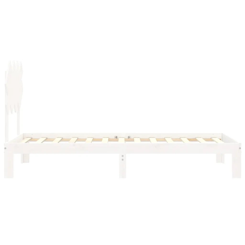 Giroletto senza Materasso Bianco 90x200 cm Legno Massello Pino 3193712