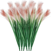 Pianta di graminacee artificiale con fiori di sparto, 6 pezzi 80 cm/32 pollici Pianta di pampas artificiale Erba di pampas Piante per pavimento verde Decorazione per porta per soggiorno Bagno Giardino (rosa)