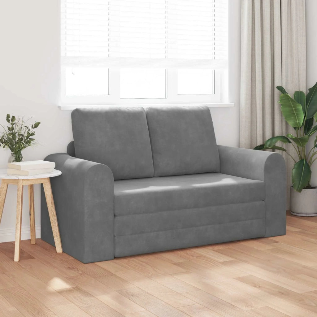 Divano letto Grigio scuro 148 x 71 x 83 cm Velluto 4106685
