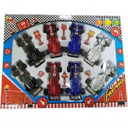 Trade Shop - Set 8 Mini Auto F1 Corsa Grand Premio Macchina 4 Ruote Macchinine Gioco Bambini -