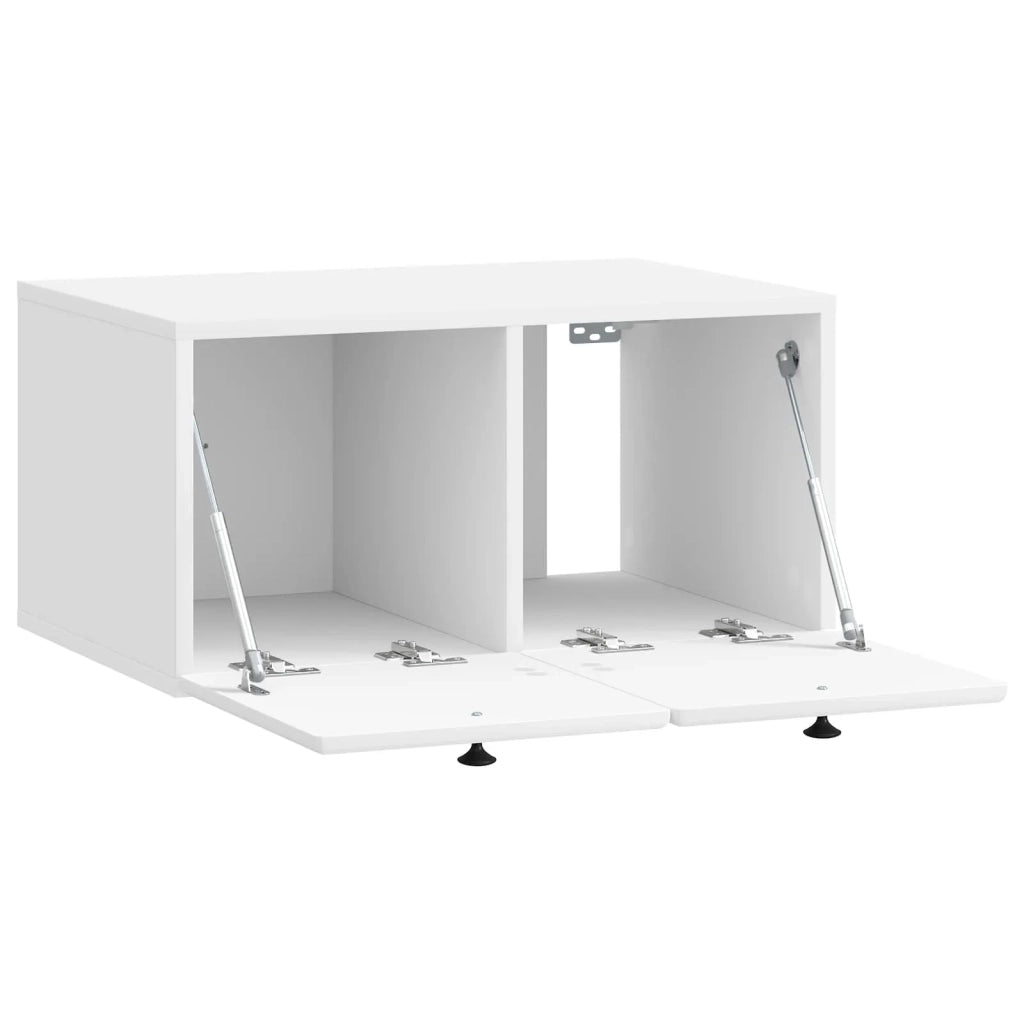 Mobile Porta TV da Muro 59,5 x 41 x 30 cm Bianco Lucido