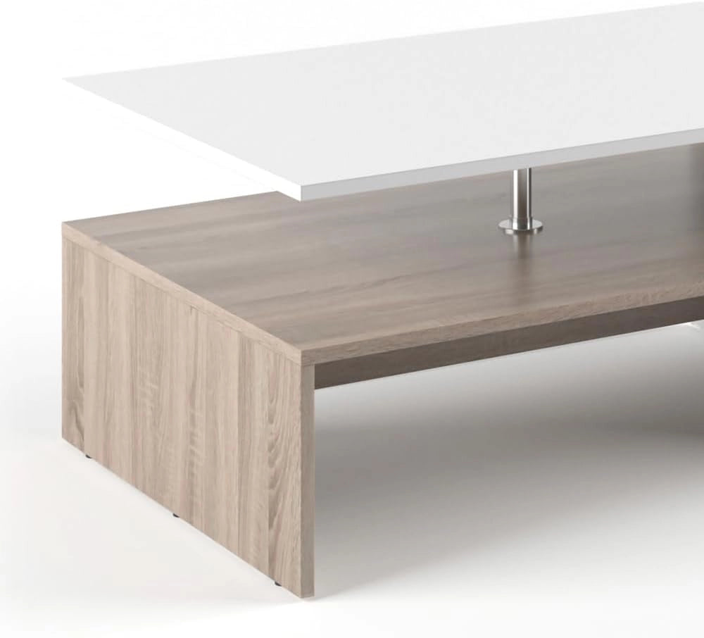 VICCO, Tavolino da salotto Amato, 90 x 60 cm, in legno, 3 colori a scelta bianco, sonoma, rovere