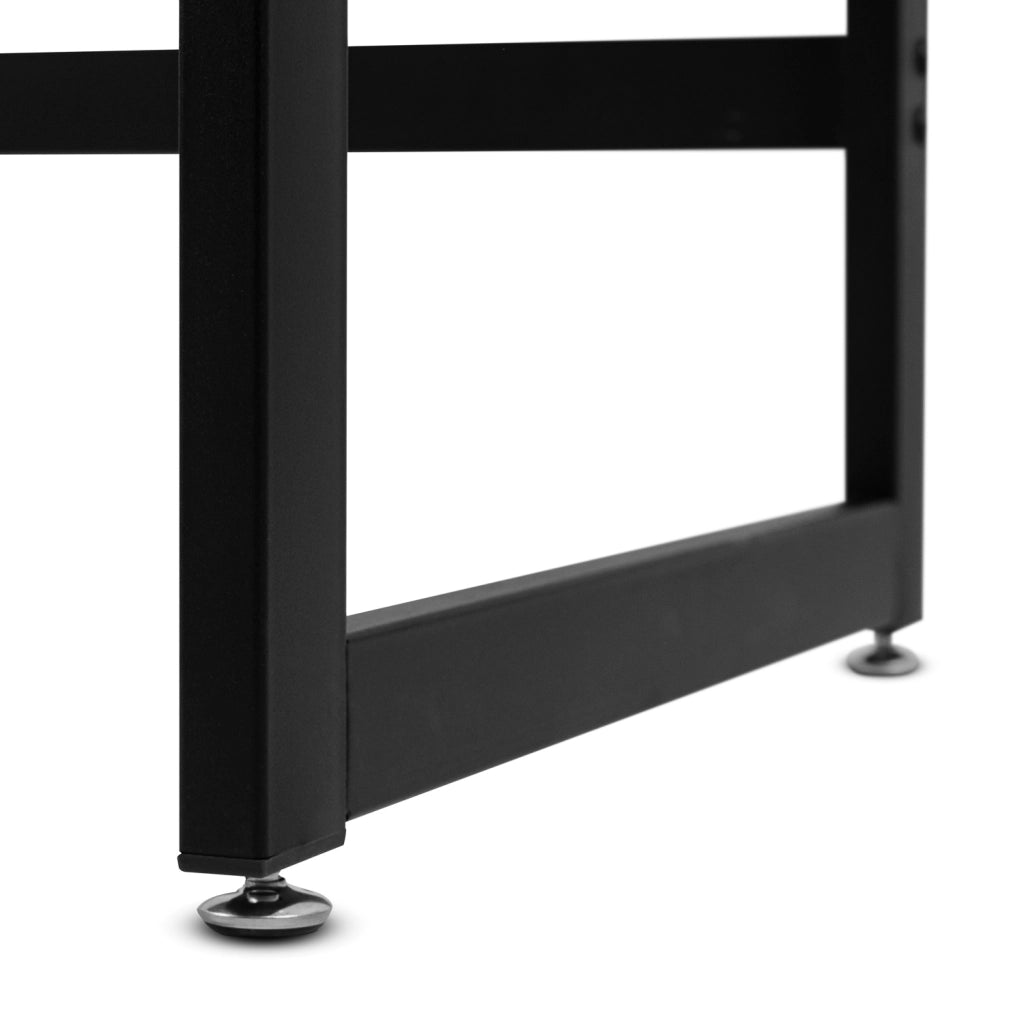 Otari - Scrivania in stile industriale con cassetto e vano a giorno, 110x50xH76 cm