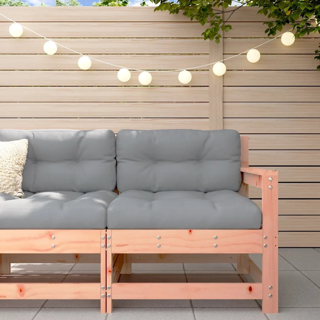 Sedia da patio-Sedia da Giardino con Cuscini in Legno Massello di Douglas