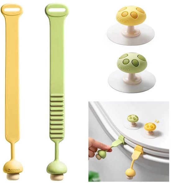 4 pacchi di sollevatori di coperchio di toilette, silenziati, adesivi e sensibili al tocco, per uso domestico, ufficio e hotel.