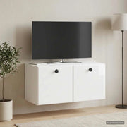 Mobile Porta TV da Muro 59,5 x 31 x 30 cm Bianco Lucido 899219