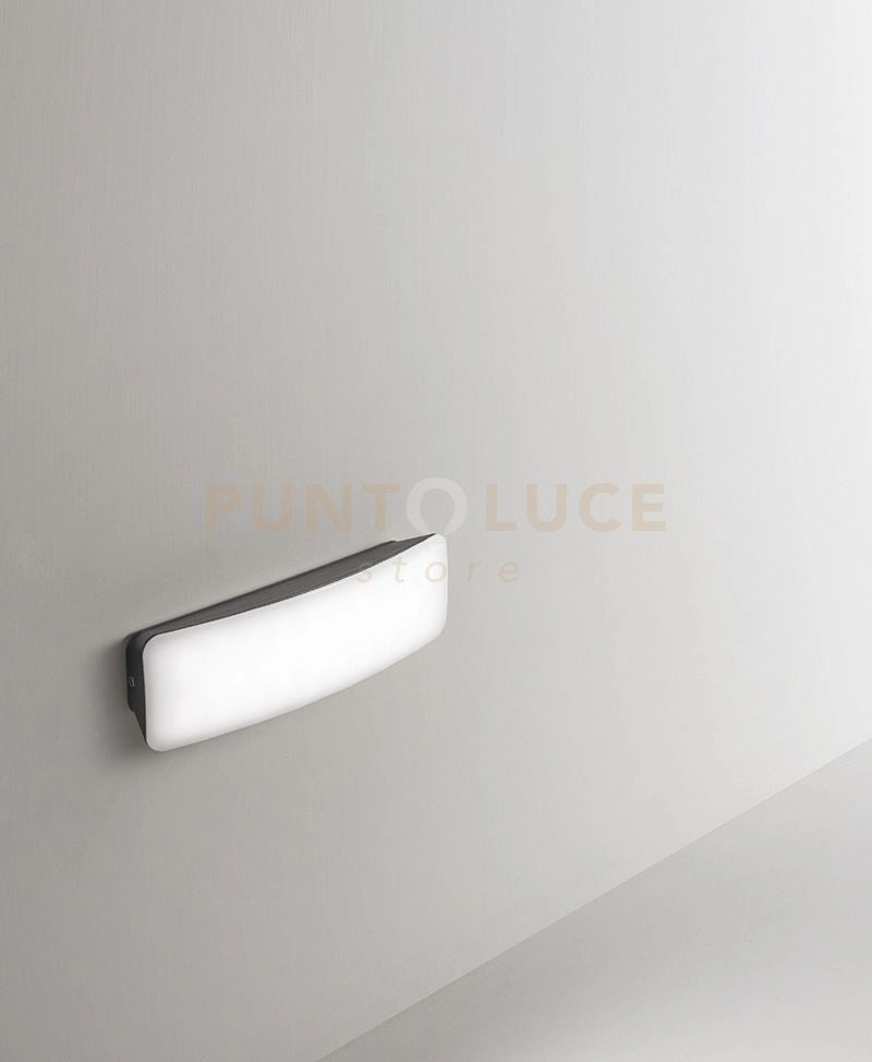 GES150- SEGNAPASSI LED 4000K 600LM 7W GRIGIO ANTRACITE IN POLICARBONATO OPALE