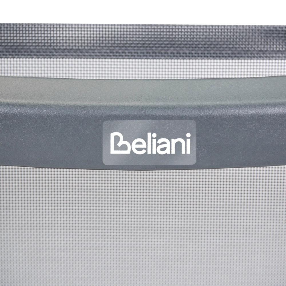 Set di 4 sedie da pranzo in plastica per esterni senza braccioli pieghevoli grigio scuro stile minimalista