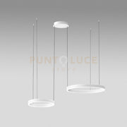 CRISEIDE S/2D - LAMPADARIO A SOSPENSIONE 2 LUCI LED 3000K 3200LM 60W(25W+35W) DIMNERABILE BIANCO