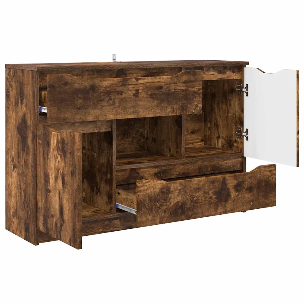 Credenza | Madia | Buffet da pranzo | Armadio da pranzo Rovere fum¨¦ 100 x 30 x 65,6 Legno multistrato