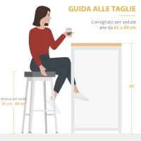 Bancone Bar Pieghevole Stile Industriale con Scaffale a 3 Ripiani, 120x76x91.4cm