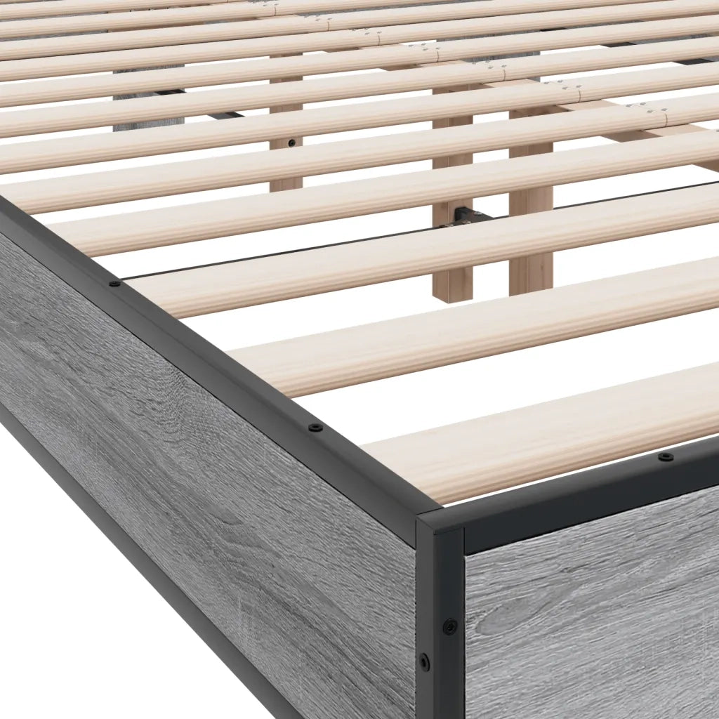 Giroletto Grigio Sonoma 135x190 cm in Legno Multistrato Metallo 3280210