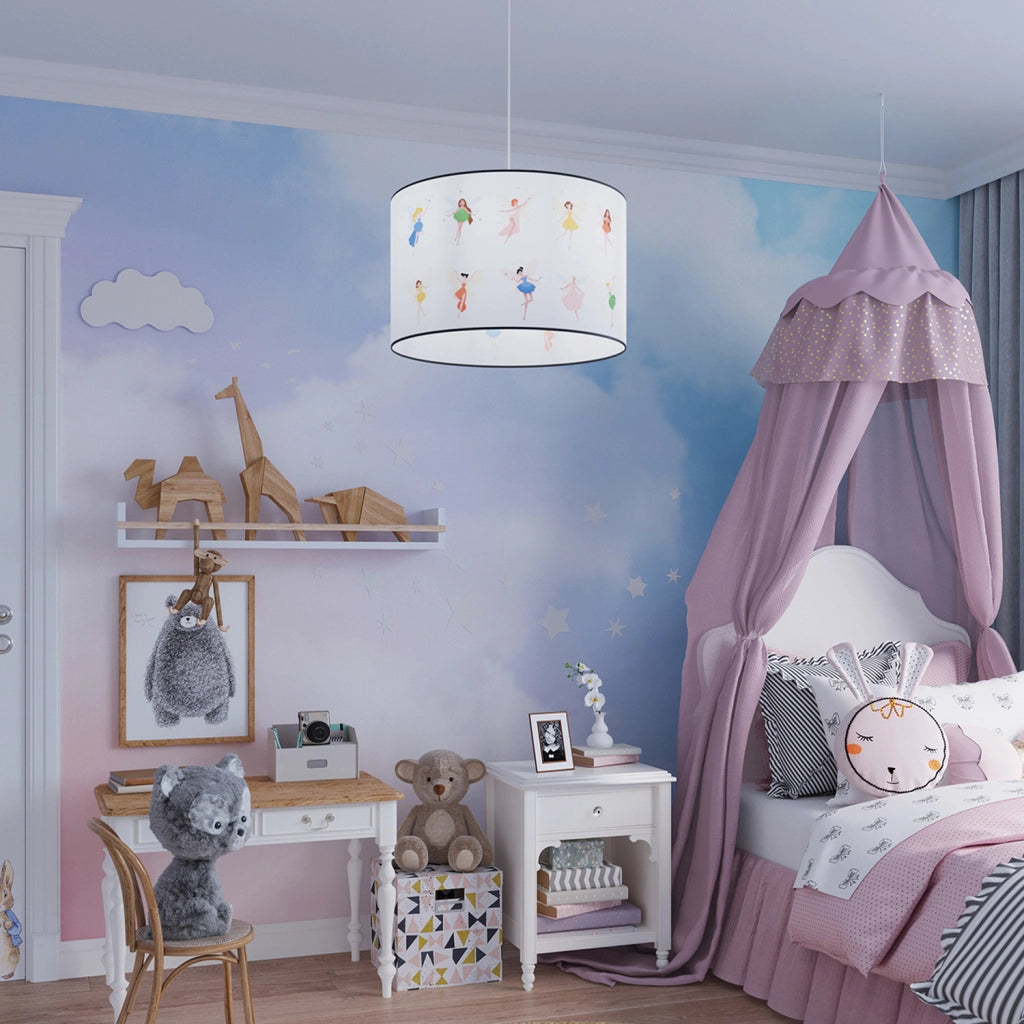 Lampada sospensione rotonda bambini Fate Ø30 E27 15W Pure Lume