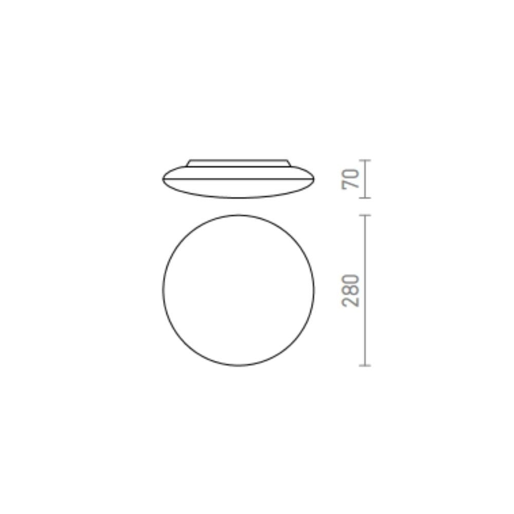 Plafoniera SASSARI da soffitto bianco policarbonato/plastica 230V LED 24W IP65  3000K