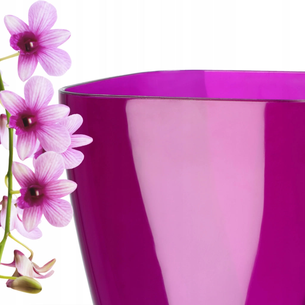 Coprivaso KADAX per orchidee, in plastica, viola, 9 cm