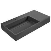 Lavabo bagno rettangolare in ceramica nera 90 x 48 cm Lavello da bagno rettangolare