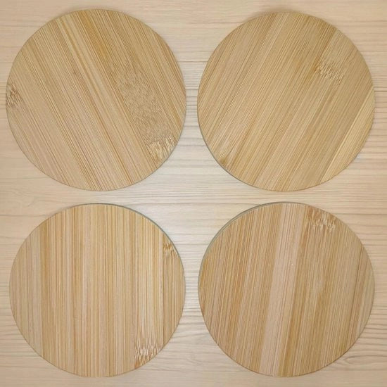 Set di 4 sostegni in legno per tazze e bicchieri Ø 11 cm - sostegni per bicchieri - sostegni per tè - in .