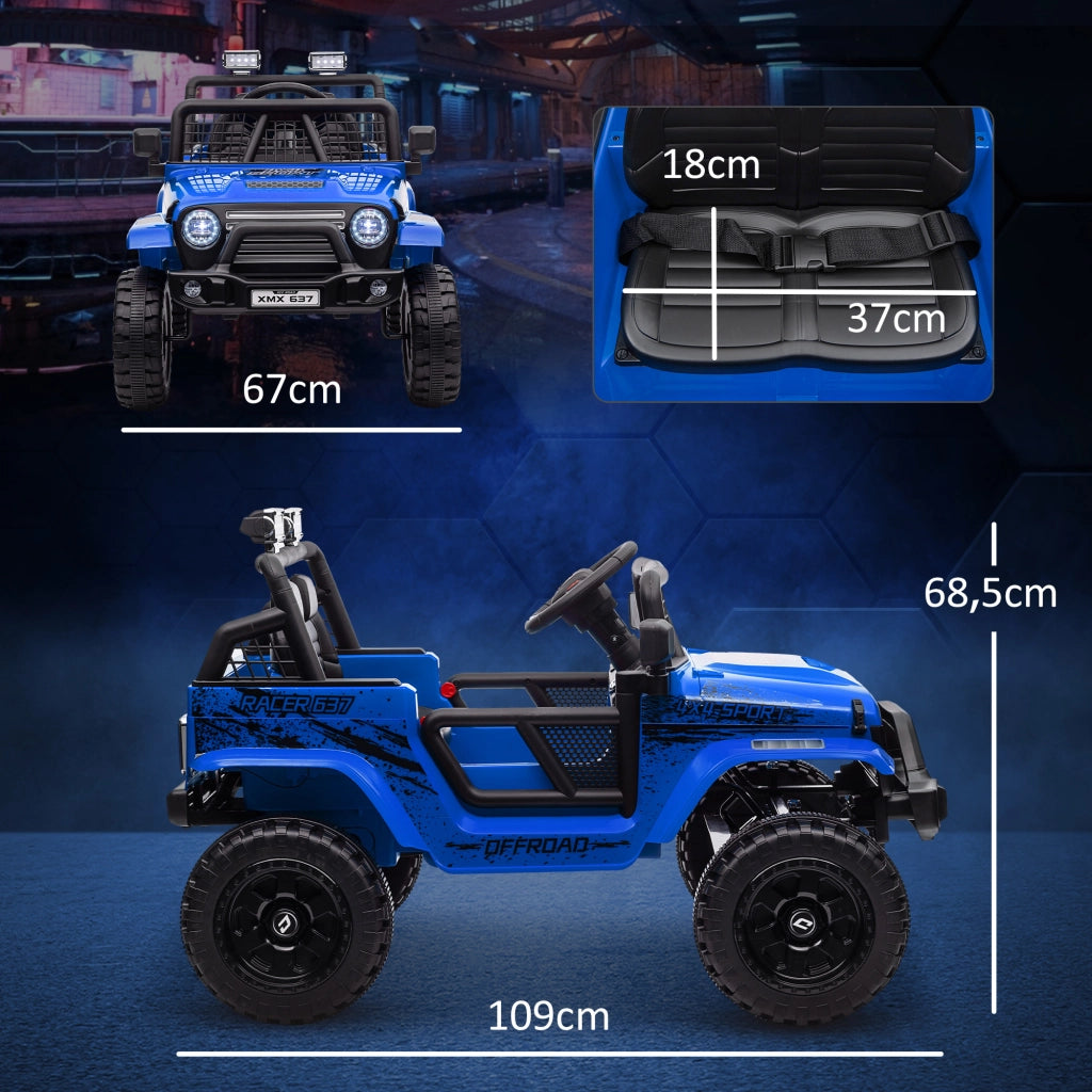 Auto elettrica per bambini telecomandata con sospensioni ¨C zephmum ¨C Blu