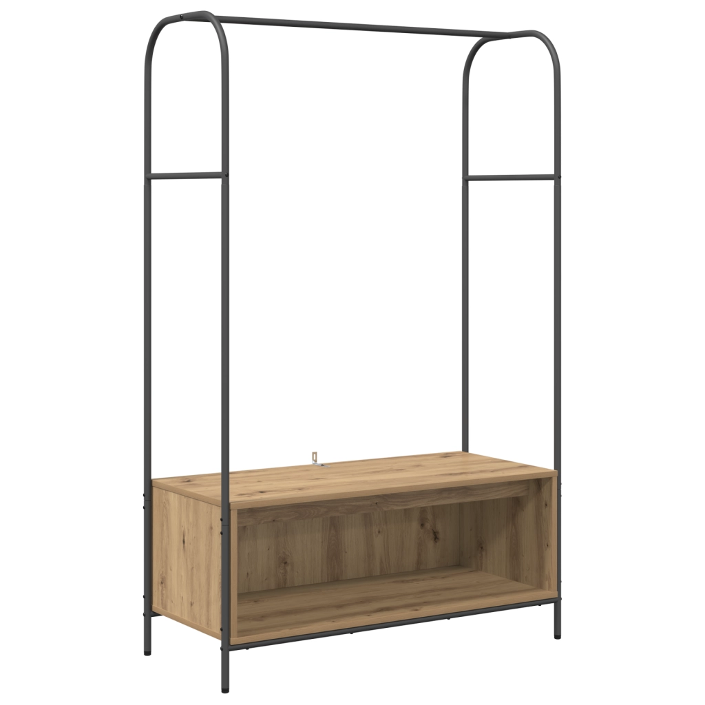 Appendiabiti con Mensole in Rovere 100x44x160 cm