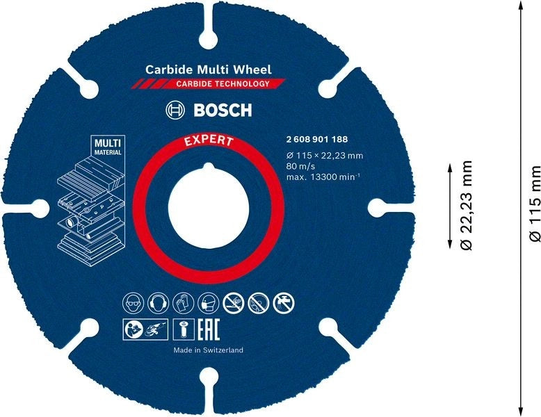 DISCO MULTIMATERIALE D.115mm PER SMERIGLIATRICI - 2608901188
