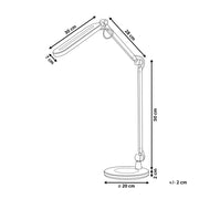 Lampada da tavolo nero LED intensità variabile braccio regolabile stile moderno cameretta ufficio