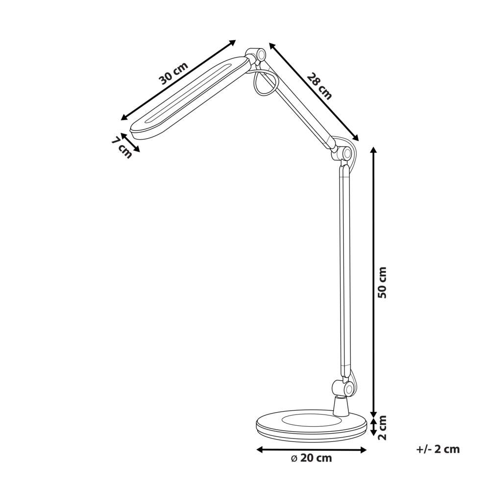 Lampada da tavolo nero LED intensità variabile braccio regolabile stile moderno cameretta ufficio