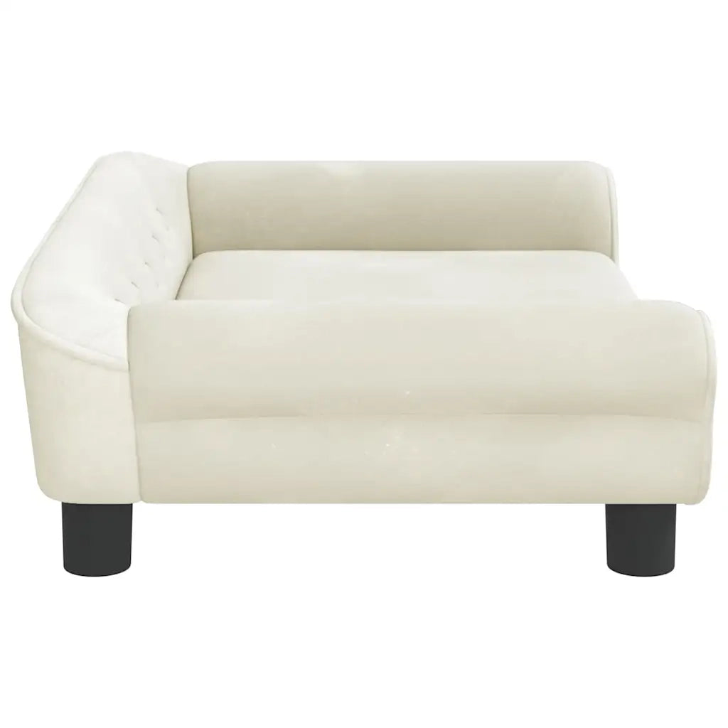 Lettino per Cani Crema 70x48x22 cm in Velluto
