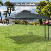 Telo di ricambio per gazebo 3x3 m in poliestere 180 g/m2; grigio