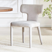 Set di 2 sedie da pranzo imbottite grigio chiaro