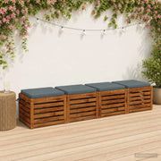 Cuscini per Sedia in 4 Pezzi SOEST 4 pz 100% Poliestere Blu 944445