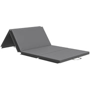 Tappetino da Ginnastica Pieghevole Materassino Fitness Antiscivolo 180x80x5H cm in Schiuma EPE Grigio
