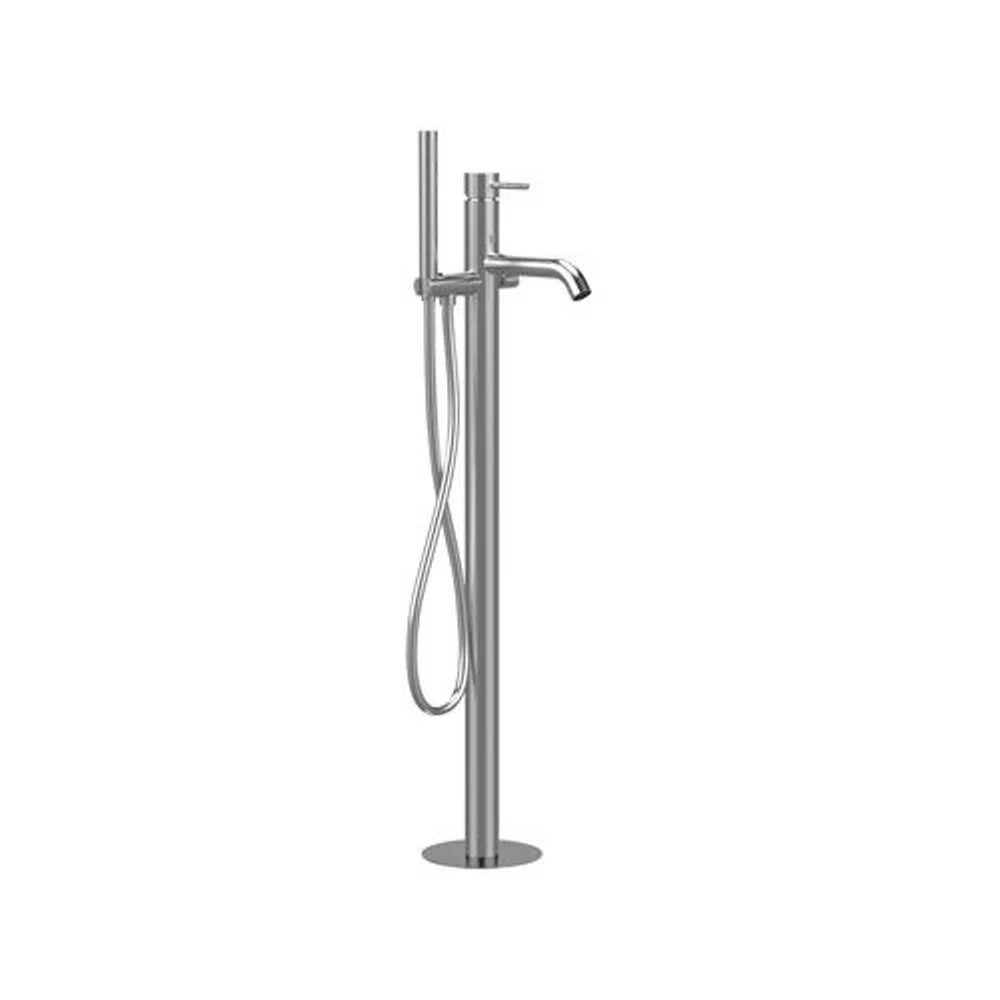 Miscelatore bordo vasca da pavimento acciaio inox - Serie X Style Inox