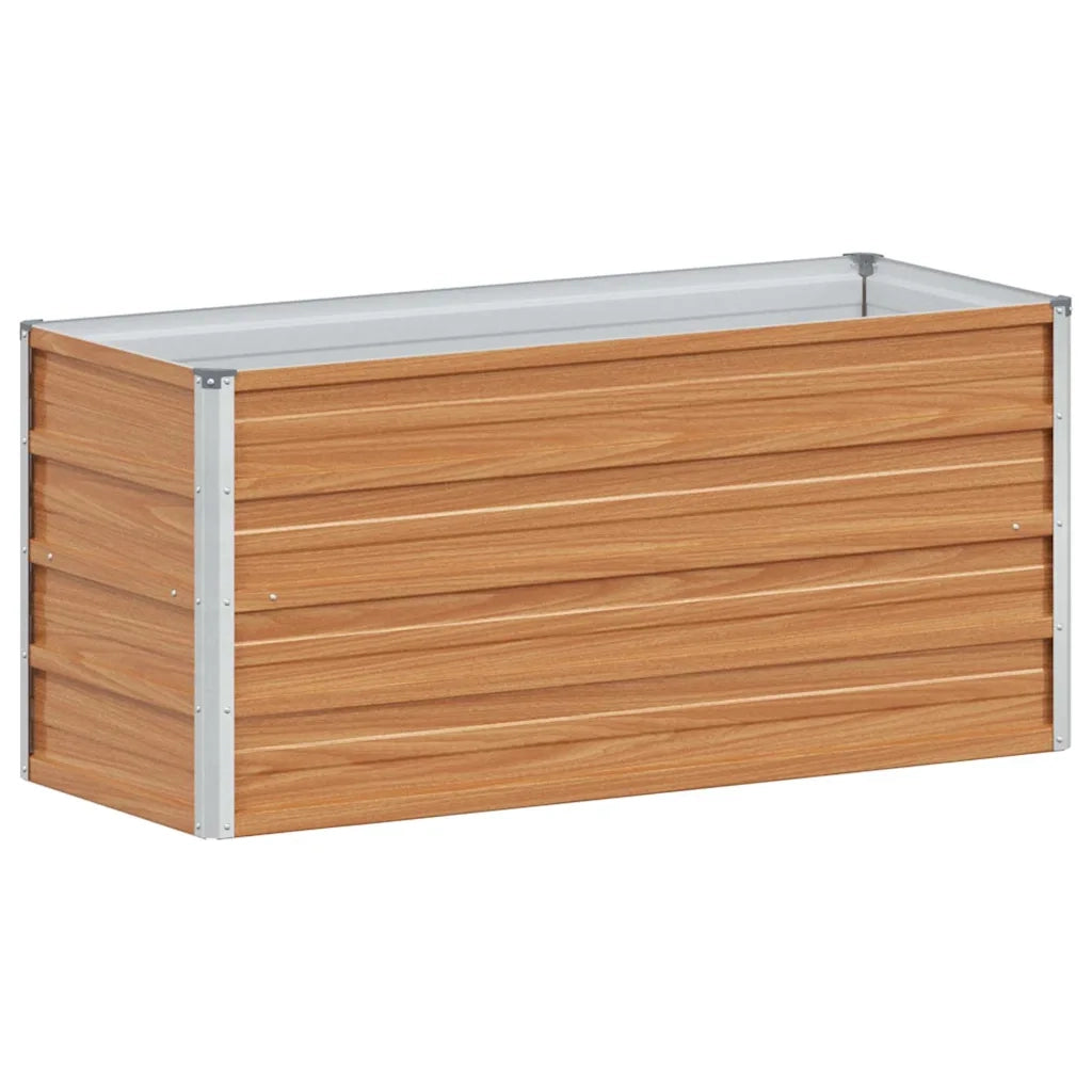Fioriere | Cassetta per fiori | Letto rialzato da giardino Marrone Chiaro 100 x 40 x 45 cm