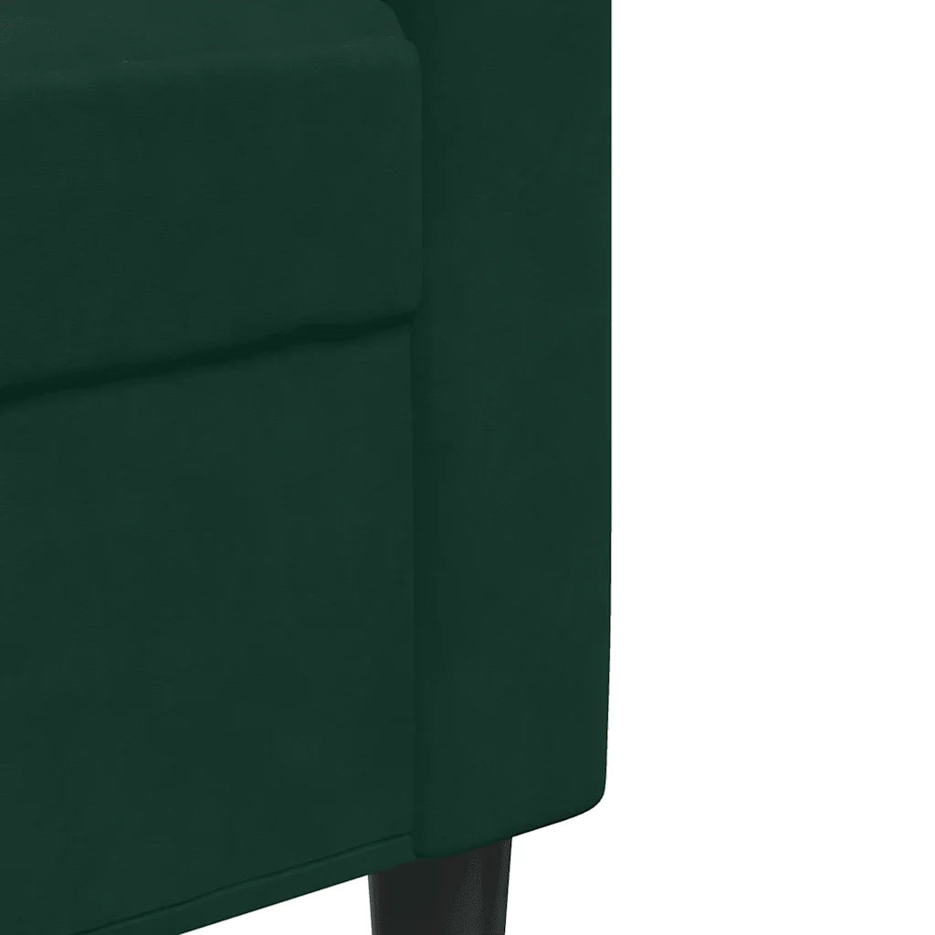 vidaXL Set di Divani 3 pz con Cuscini Verde scuro in Velluto