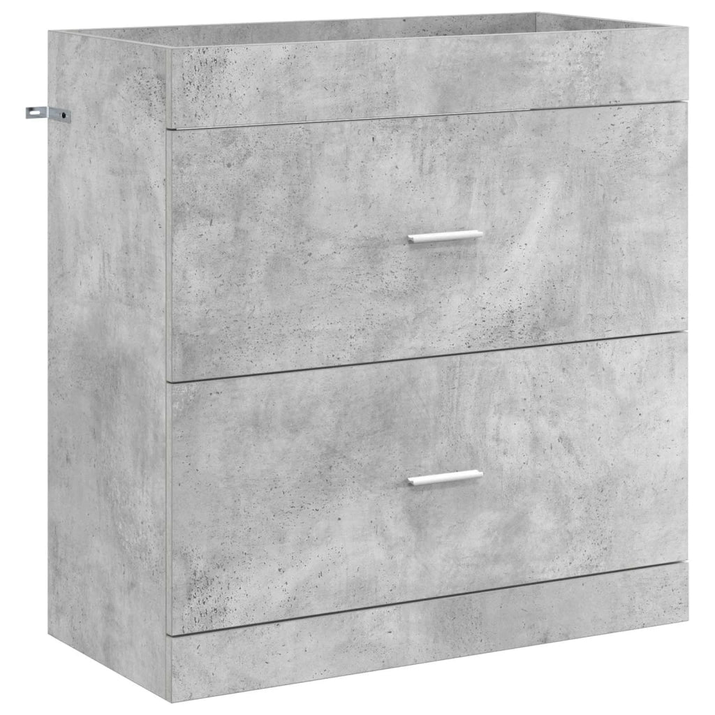 Mobiletto da Bagno Sotto Lavabo Grigio Cemento 890715