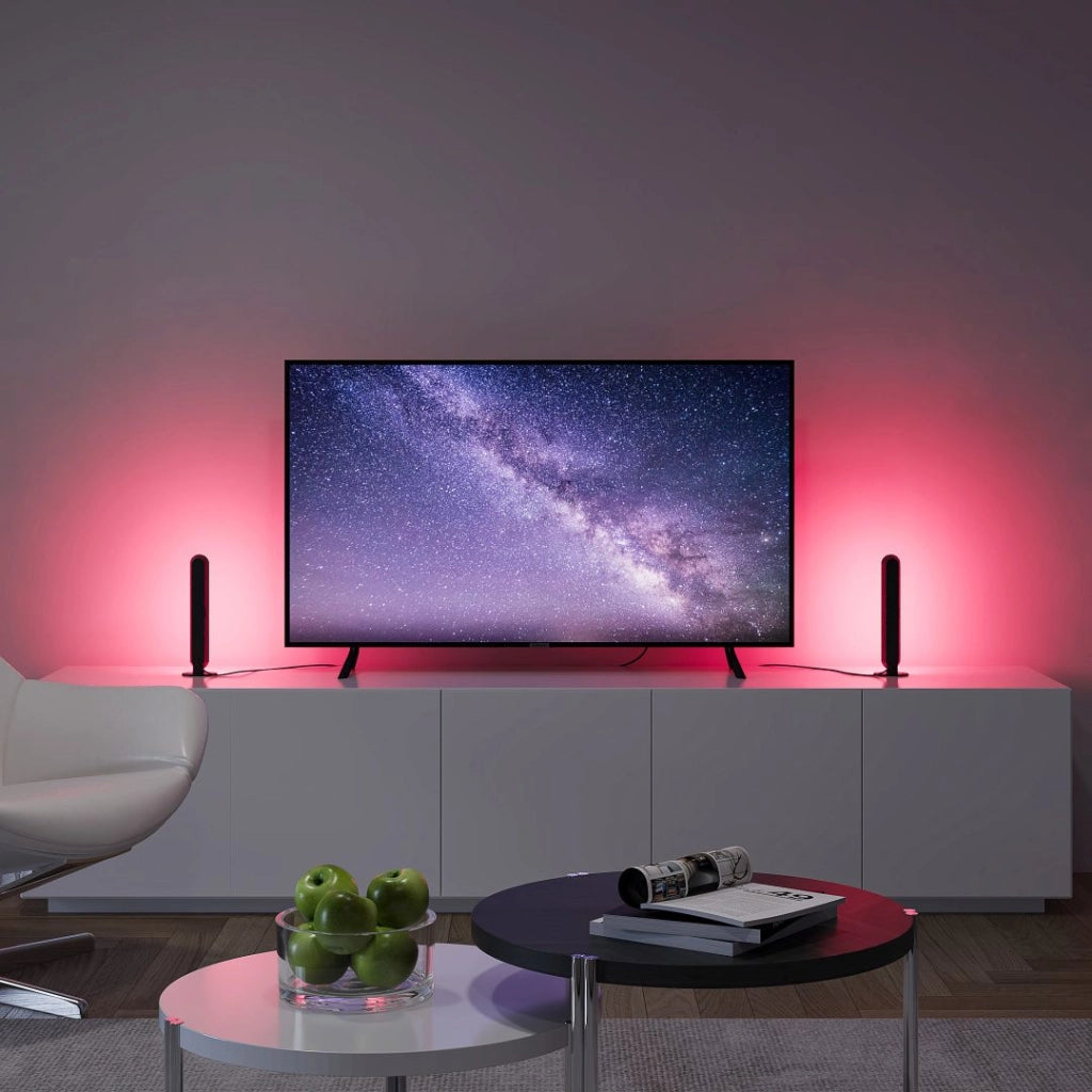 Lampada da tavolo RGB musicale nera 2pz con telecomando