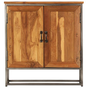 Credenza in Teak Recuperato e Acciaio 65x30x70 cm 246279