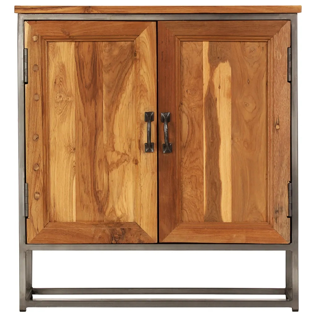 Credenza in Teak Recuperato e Acciaio 65x30x70 cm 246279