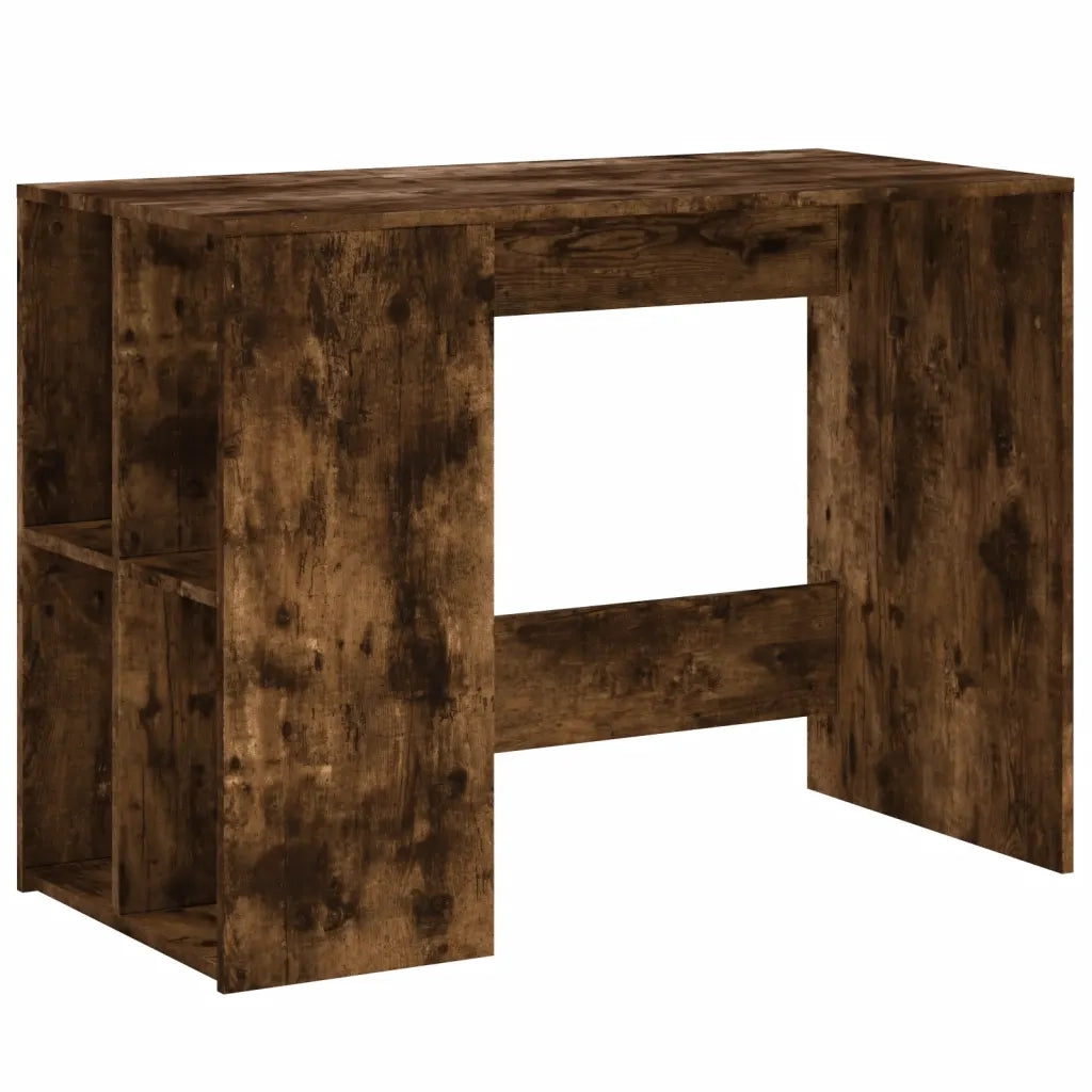 Scrivania | Tavolo da Ufficio Rovere Fumo 102x50x75 cm in Legno Multistrato