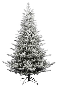 Albero di Natale Artificiale Floccato Effetto Realistico Innevato 180 cm 646 Rami Montaggio a Ombrello Effetto Neve