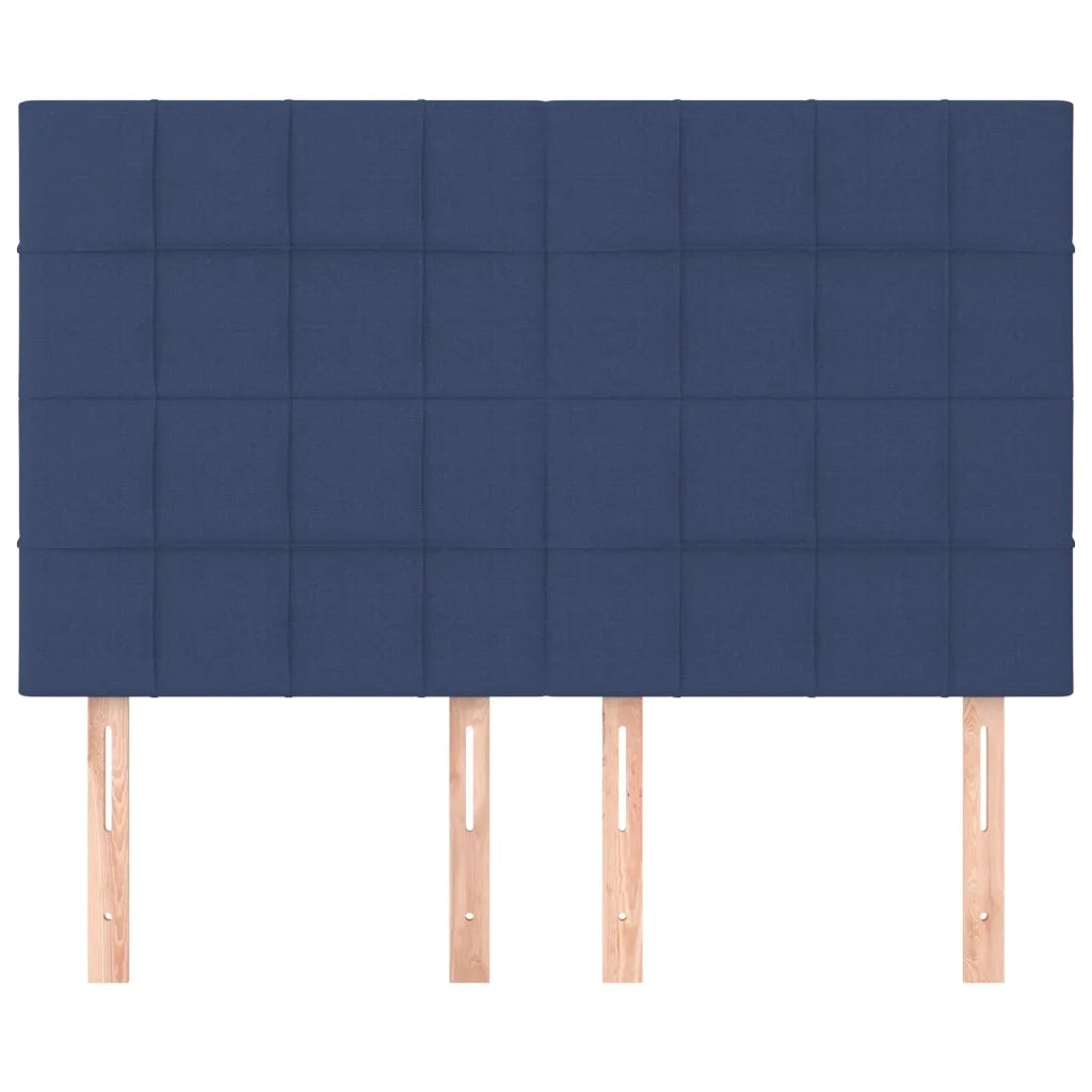 Testiera-Testata-Testiera Decorativa Blu 144x5x118/128 cm Tessuto 393575