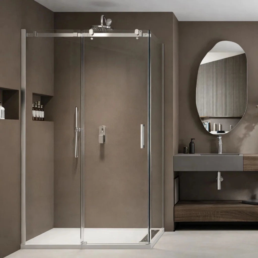 Lato fisso porta doccia scorrevole gemma design moderno *** misure 97-99xh200 cm, confezione 1