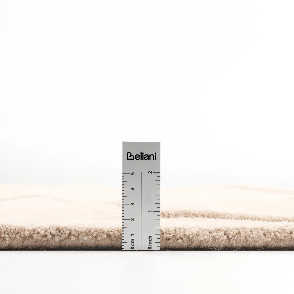 Tappeto Beige in lana Forma rettangolare Motivo geometrico 200 x 300 cm Stile moderno Soggiorno