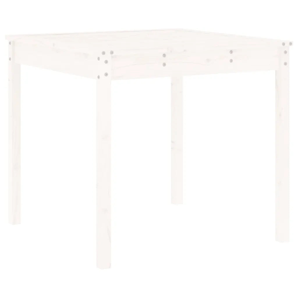 Set da Bistrot da Giardino 3pz Bianco in Legno Massello di Pino 3157704