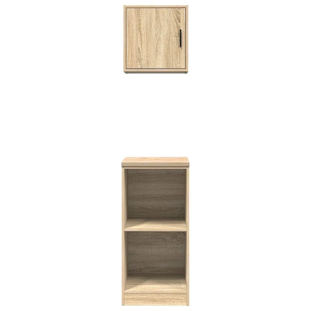 Armadi da Garage 2 pz Rovere Sonoma in Legno Multistrato